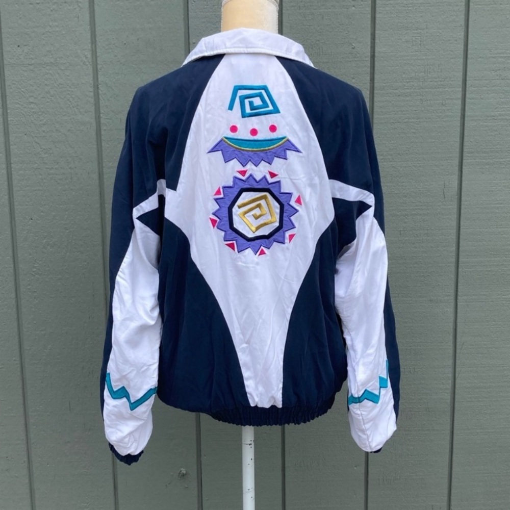 RARE Vintage Fila embroidered graphic zip up track jacket